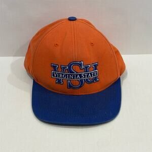 Virginia State University VSU Snapback Hat Unisex One Size Orange Blue